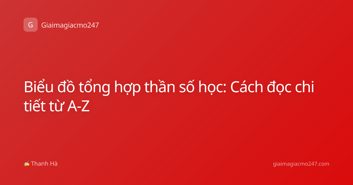 Biểu đồ tổng hợp thần số học: Cách đọc chi tiết từ A-Z